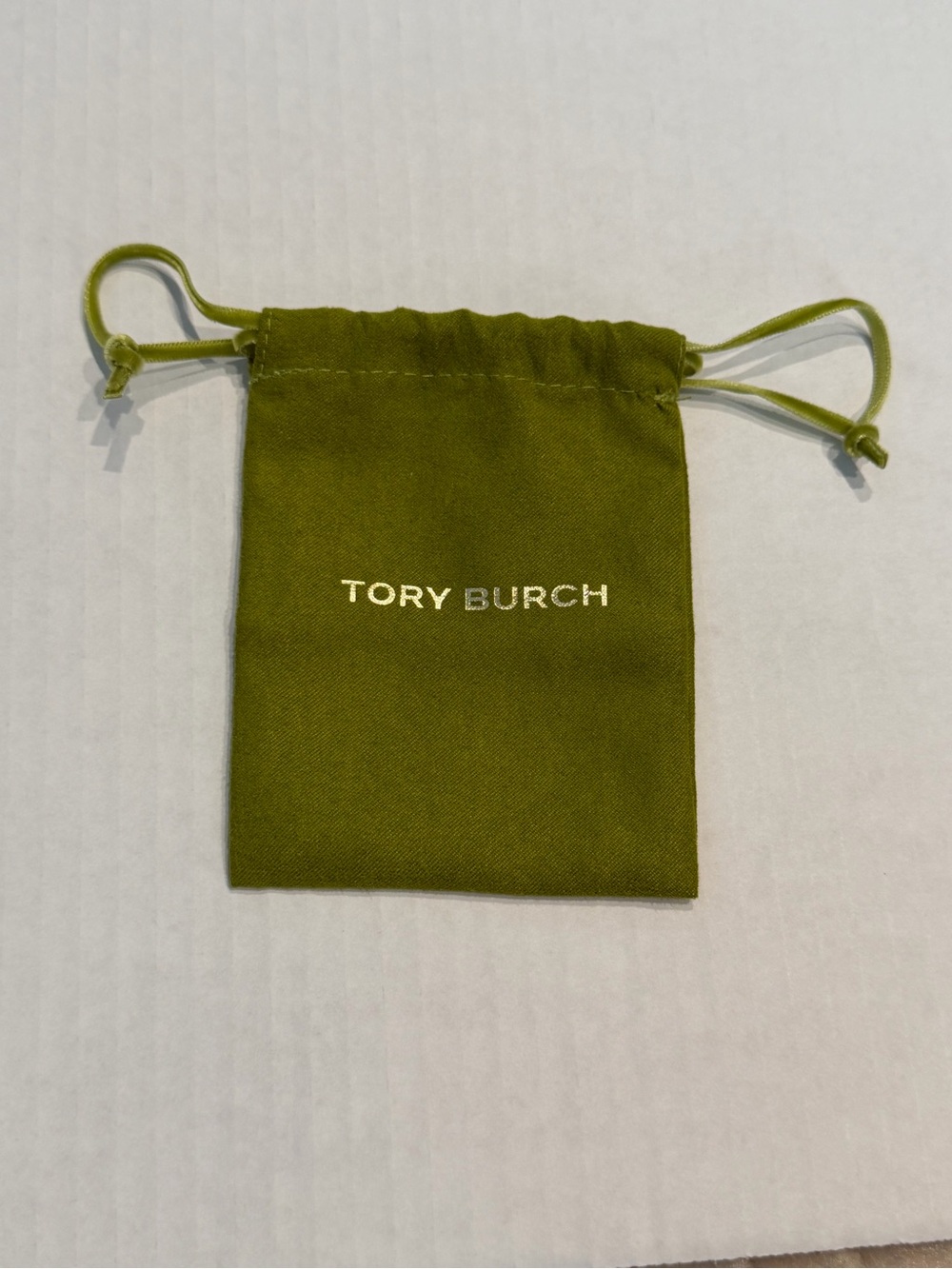 Tory Burch Green Jewlery Drawstring Protective Dust Bag 3.5x4.4
